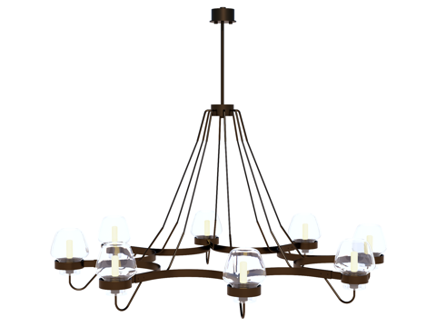 吊灯 金属吊灯 玻璃吊灯 装饰灯具su模型