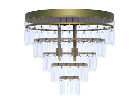  吊灯 水晶吊灯 金属吊灯 装饰灯具su模型 