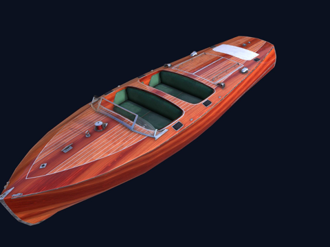  黑客工艺小艇3d模型 