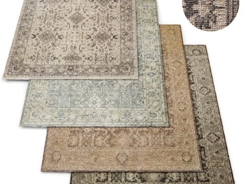  Allegra手工编织羊毛地毯 RH系列3d模型 