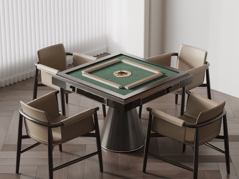 现代麻将桌 棋牌桌 娱乐桌su模型