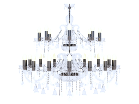 吊灯 水晶吊灯 金属吊灯 装饰灯具su模型