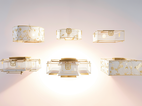 中式吊灯su模型