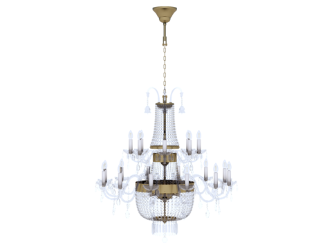  吊灯 水晶吊灯 金属吊灯 装饰灯具su模型 