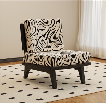  法式复古休闲椅 单人沙发3d模型 