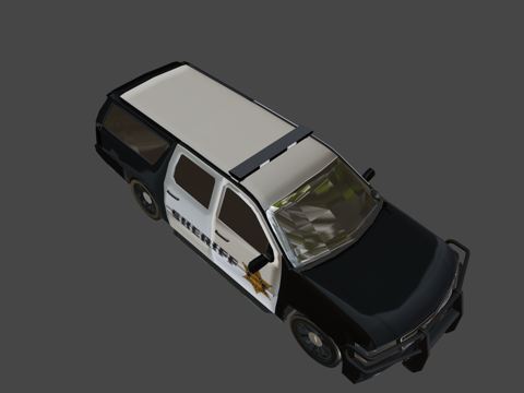  郊区 警长 巡逻车3d模型 