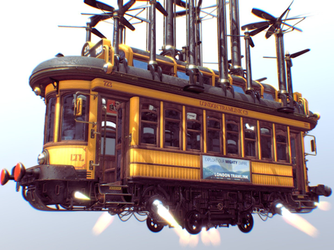  伦敦电车3d模型 