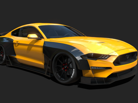  福特野马GT漂移规格3d模型 