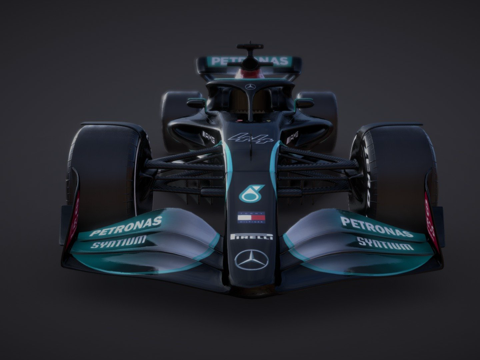  F1梅赛德斯W13概念车3d模型 
