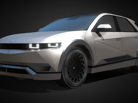  现代Ioniq 5低多边形3d模型 