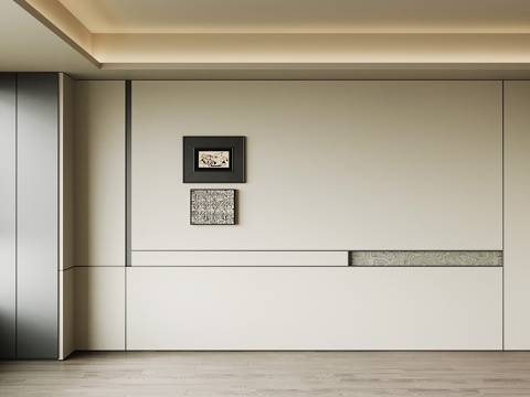  现代意式背景墙 沙发背景墙3d模型 