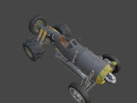  Fw 190飞机转汽车改装3d模型 