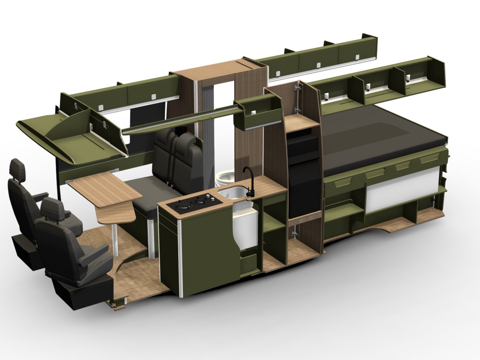  设计4短跑者工匠2017前长轴距货车3d模型 
