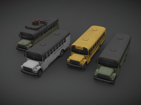  福特B700巴士3d模型 