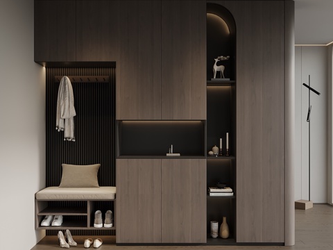  现代意式玄关柜3d模型 