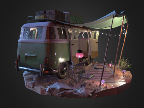  巴士旅行者3d模型 