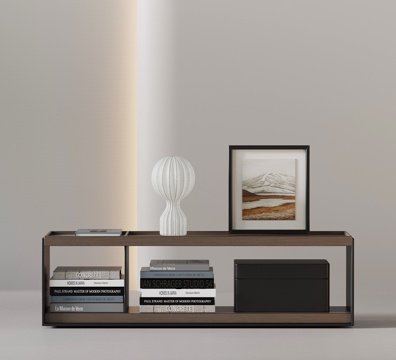 现代意式床头柜 置物柜su模型