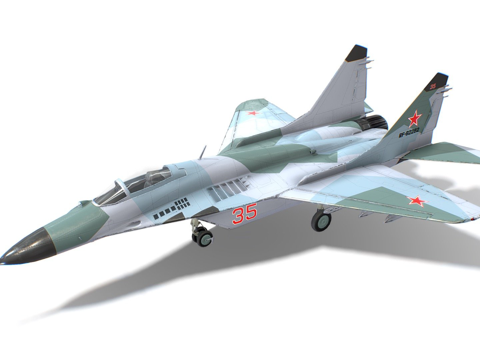  MIG29支点喷气战斗机3d模型 