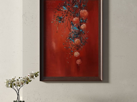  复古，中古，装饰画3d模型 