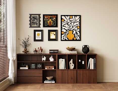  中古置物柜架 收纳柜 书柜 储物柜3d模型 