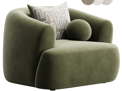  单人沙发3d模型 