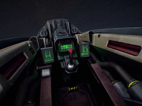  太空战斗机 驾驶舱3d模型 