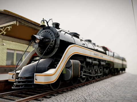  蒸汽机车3d模型 