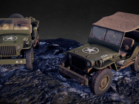  军用吉普3d模型 