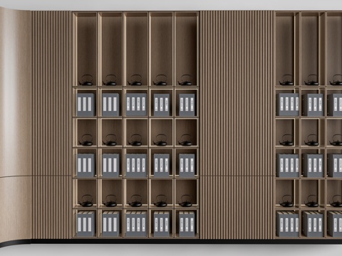 新中式书架 置物架 装饰架 隔断架su模型