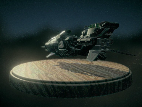  悬浮摩托3d模型 