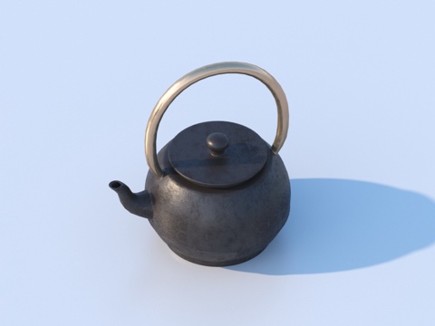  水壶 铁壶 茶壶 茶具3d模型 