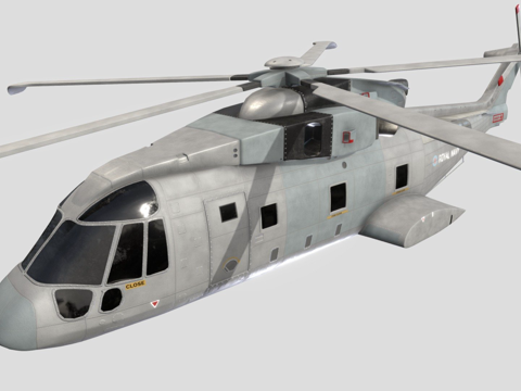  梅林 MK2 直升机3d模型 
