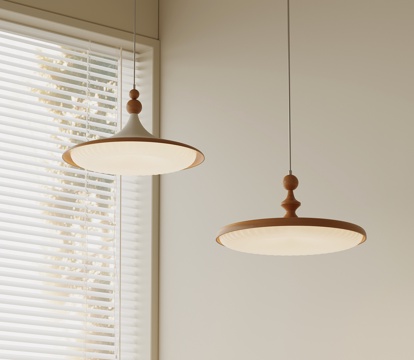 侘寂中古吊灯 小吊灯 餐厅吊灯su模型