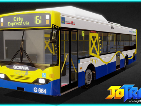  布里斯班市 斯堪尼亚 L94UB 巴士 右舵3d模型 