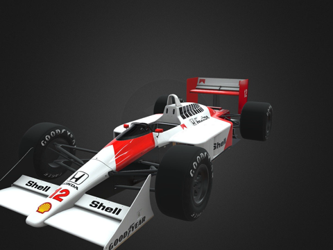  艾尔顿塞纳 F1 赛车 迈凯伦3d模型 