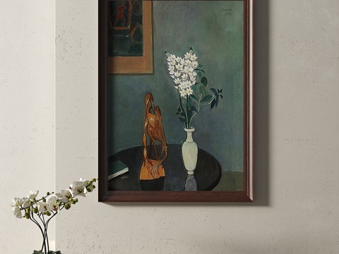  复古，中古，装饰画3d模型 