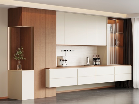  中古酒柜 餐边柜3d模型 