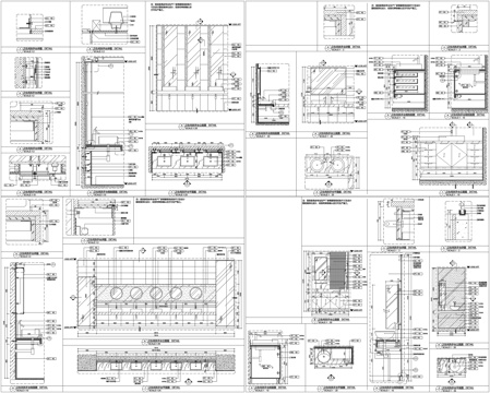 卫生间洗手台卫浴节点图台下盆剖面详图节点大样CAD素材图库cad施工图