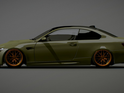  宝马 M3 e92 姿态3d模型 