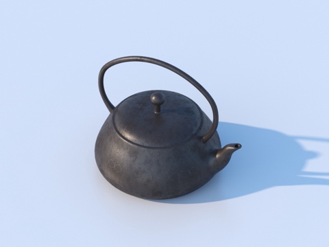  水壶 铁壶 茶壶 茶具3d模型 