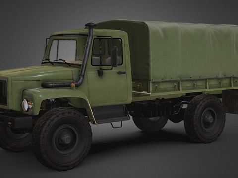  军用卡车3d模型 
