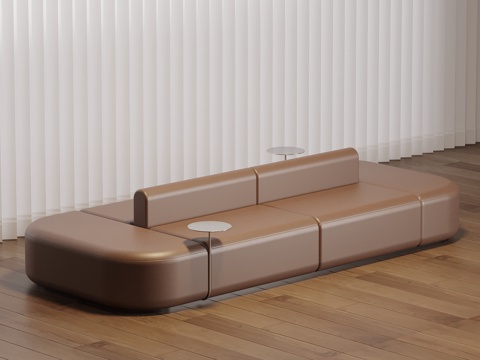 现代意式沙发 多人沙发su模型