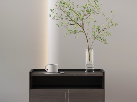  现代意式床头柜3d模型 