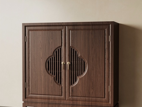 新中式玄关柜 边柜su模型