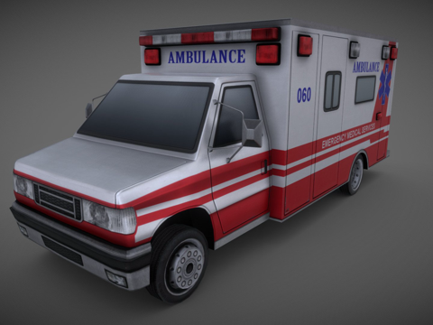  救护车3d模型 