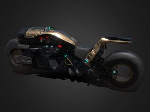  科幻摩托车项目MX23d模型 