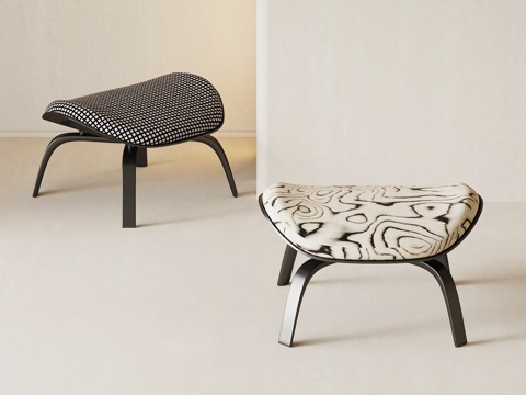 现代意式沙发凳 换鞋凳su模型