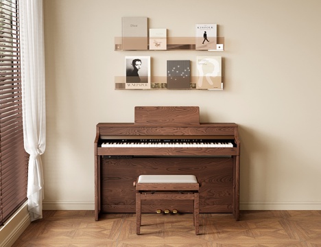  现代电钢琴 电子琴 乐器3d模型 