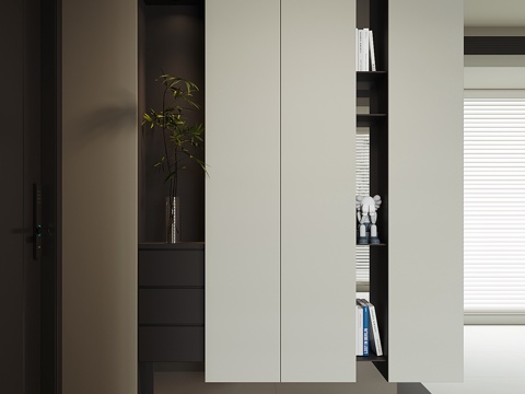 现代入户鞋柜su模型