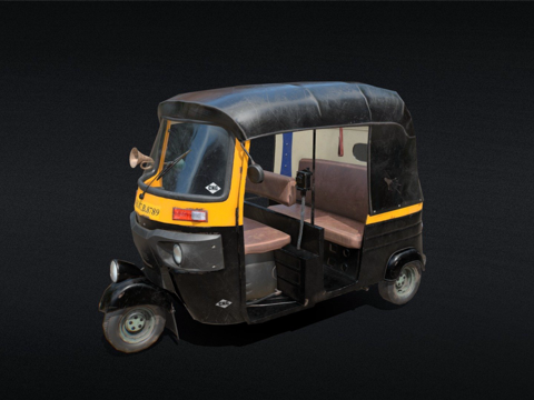  孟买 机动三轮车3d模型 